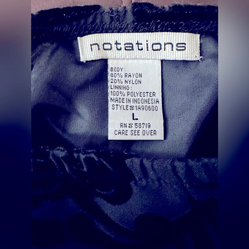 90’s CHIC Grunge MIDI Skirt By Notations, Velvety Floral Design Ruffled Length - Picture 7 of 16